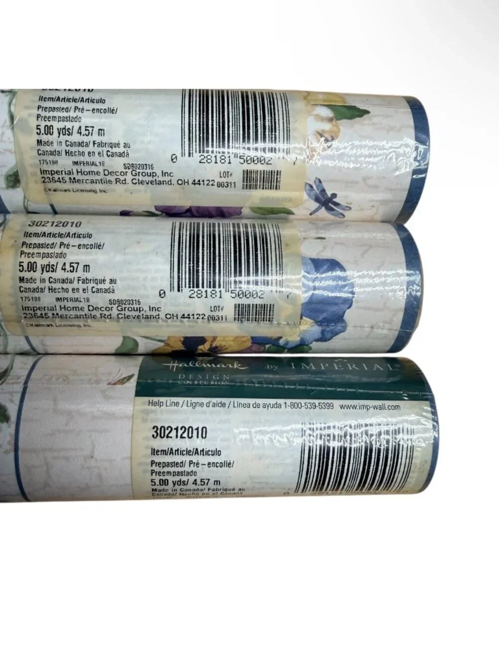 Hallmark Imperial Vintage Wallpaper Border Pansy Floral Cottage Core 3 Rolls NEW